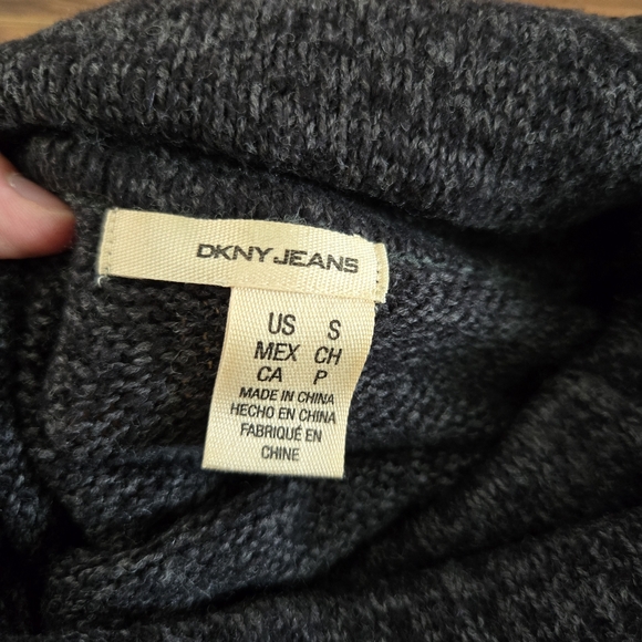 DKNY JEANS WOMENS SWEATER HETHERED BLACK COLOR SIZE SMALL - Picture 5 of 6
